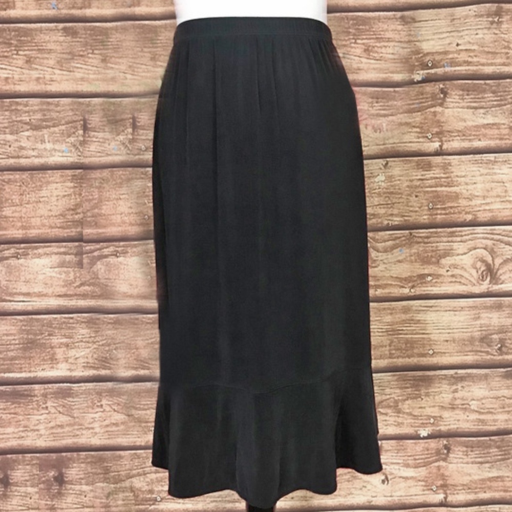 Hearts of Palm Black Travel Skirt Size Large -NWT